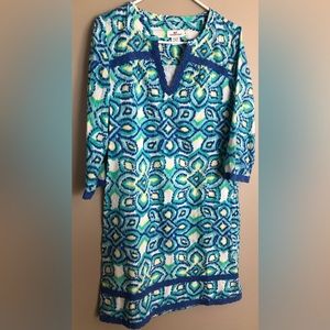 VINEYARD VINES Blue Patterned Dress  Size 6